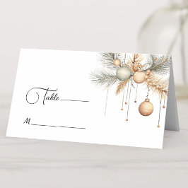 Tarjeta De Asiento Navidades Boda invierno elegante moderno