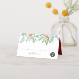Tarjeta De Asiento Navidades Boda Place Card Agua Greeneración