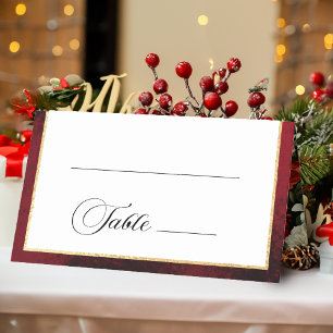 Tarjeta De Asiento Navidades clásicos Escudo floral Monograma Boda