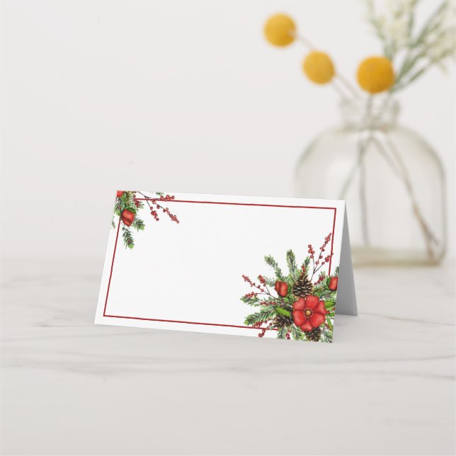 Tarjeta De Asiento Navidades de aerosol de vacaciones (Anverso)