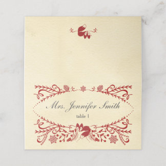 Tarjeta De Asiento Navidades de la Fox de Wind Woodland