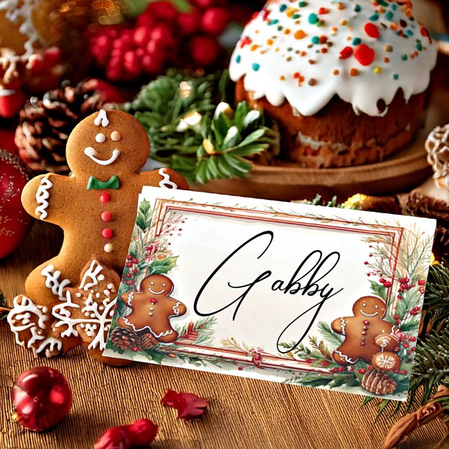 Tarjeta De Asiento Navidades de pan de jengibre (Subido por el creador)