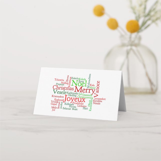 Tarjeta De Asiento Navidades en todo el mundo (Anverso)