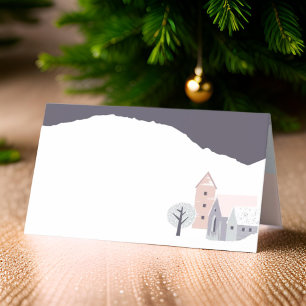 Tarjeta De Asiento Navidades escandinavos nórdicos   Vacaciones