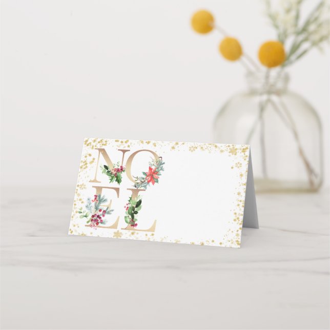 Tarjeta De Asiento navidades invierno Noel fiesta vacaciones (Anverso)