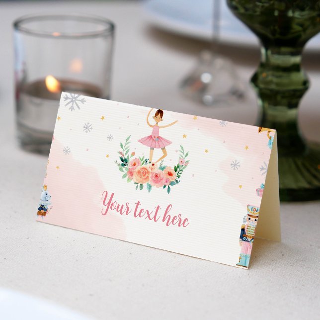 Tarjeta De Asiento Navidades Nutcracker Birthday Place Card (Subido por el creador)