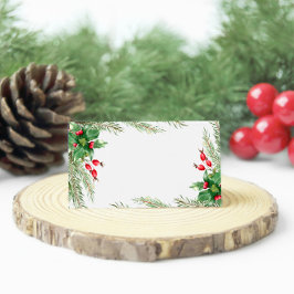 Tarjeta De Asiento Navidades Red Berries