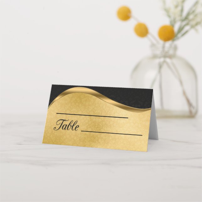 Tarjeta De Asiento Negro-dorado (Anverso)
