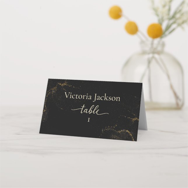 Tarjeta De Asiento Negro y oro (Anverso)