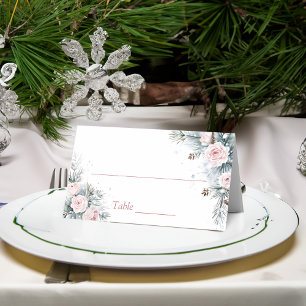 Tarjeta De Asiento Nieve enamorada fiesta de despedida de soltera de
