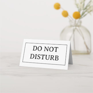 Tarjeta De Asiento NO MOLESTAR | 10 cm x 8,9 cm Doblez