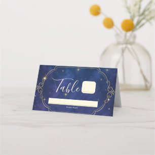 Tarjeta De Asiento Noche entre las estrellas Cielos celestiales Boda