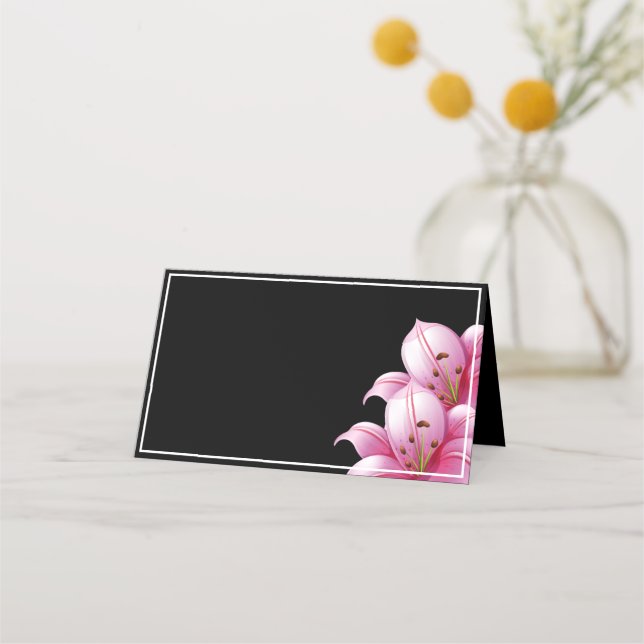 Tarjeta De Asiento Nombrar lugar cartas-ligas rosas (Anverso)