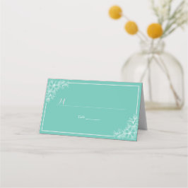 Tarjeta De Asiento Nombre del asiento del número de la mesa floral bl