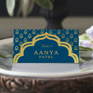 Tarjeta De Asiento Nombre del Boda de la Flor de Oro y del Arco de Mu