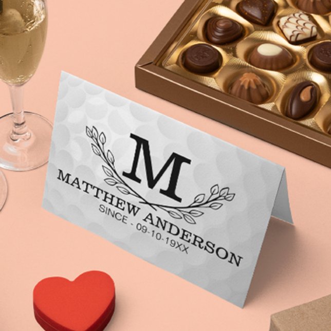 Tarjeta De Asiento Nombre del patrón de bola de golf personalizado Mo (Subido por el creador)