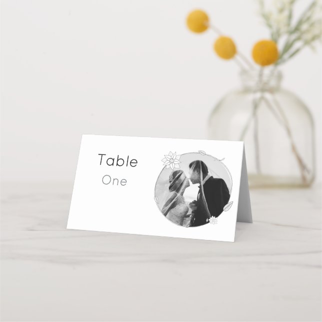 Tarjeta De Asiento Novia y Groom (Anverso)