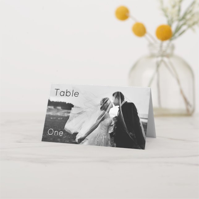 Tarjeta De Asiento Novia y Groom (Anverso)