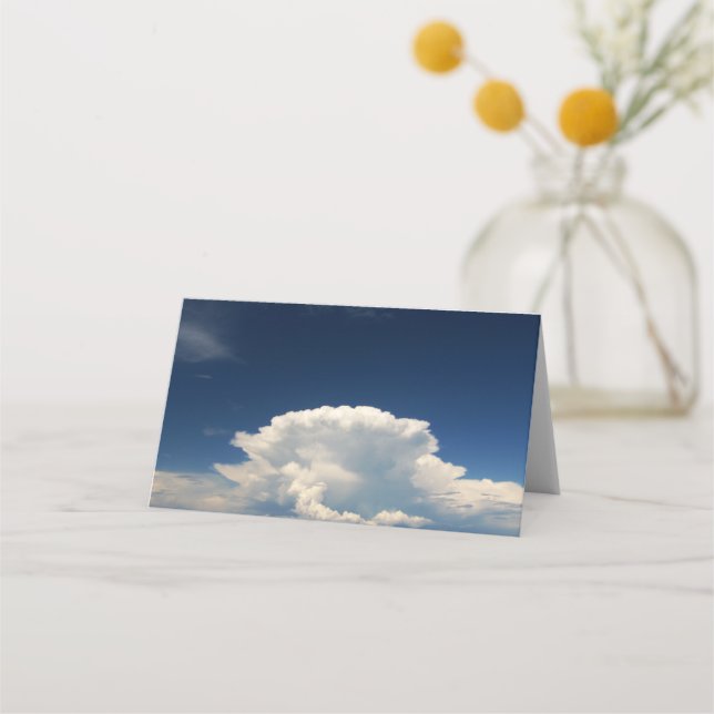 Tarjeta De Asiento Nube Blanca Esponjosa              (Anverso)