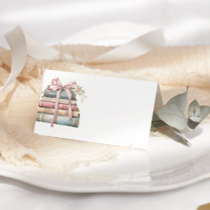 Tarjeta De Asiento Nuevo capítulo: Baby Shower de libros de color ros