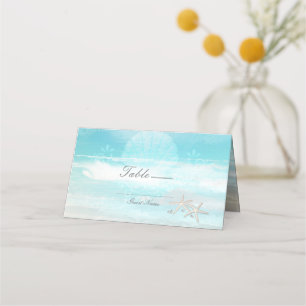 Tarjeta De Asiento Número de la mesa de verano elegante del Starfish