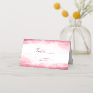 Tarjeta De Asiento Número de mesa de acuarela rosa lavanda de baya As