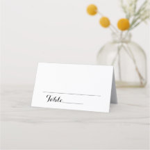 Número de mesa de Boda moderno simple y elegante