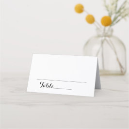 Tarjeta De Asiento Número de mesa de Boda moderno simple y elegante
