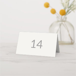 Tarjeta De Asiento Número de Mesa para Boda Íntima Minimalista Modern