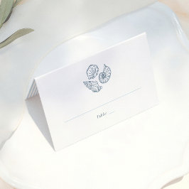 Tarjeta De Asiento Número de mesa para invitados de boda azul caprich