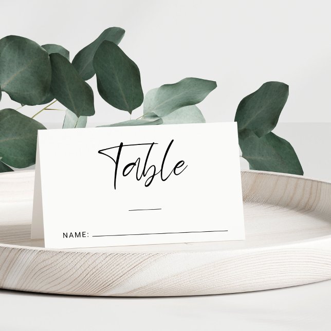 Tarjeta De Asiento Número de tabla Boda moderno (Subido por el creador)