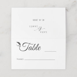 Tarjeta De Asiento Número de tabla de boda