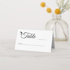 Tarjeta De Asiento Número de tabla de boda