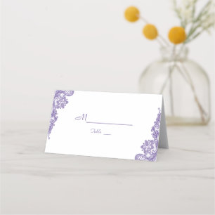 Tarjeta De Asiento Número de tabla de Boda de encaje ultravioleta mod