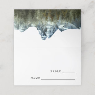 Tarjeta De Asiento Número de tabla de Bodas de la montaña azul rusa