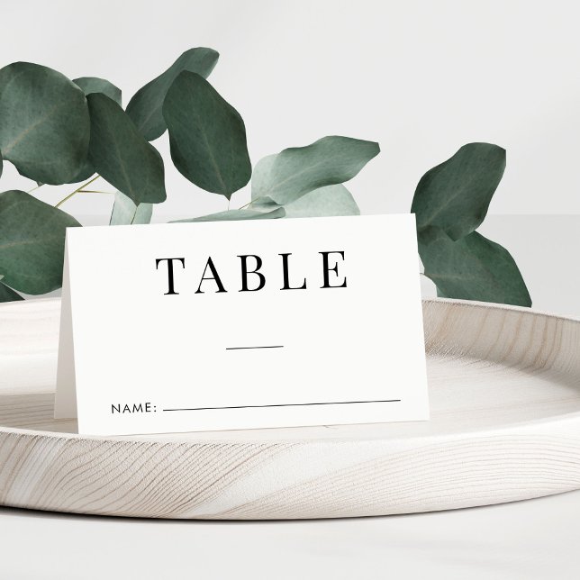 Tarjeta De Asiento Número de tabla de bodas simple y elegante (Subido por el creador)