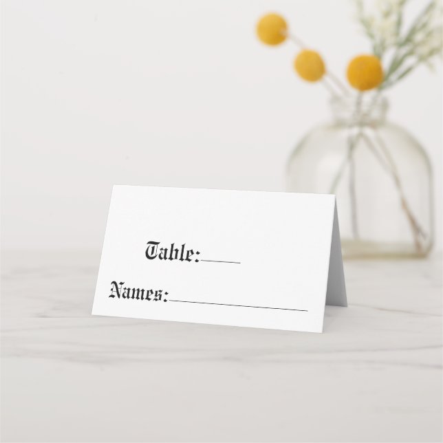 Tarjeta De Asiento Número De Tabla Rústico Boda Y Nombres De Los Asie (Anverso)