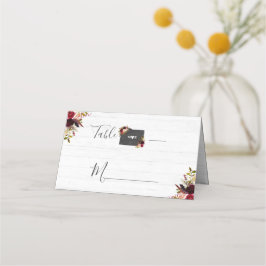 Tarjeta De Asiento Número Rústico de Tabla de Destino del Estado de C