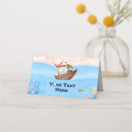 Tarjeta De Asiento O-fish-ally One Fishing 1st Birthday