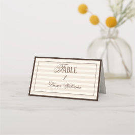 Tarjeta De Asiento Old Money Espresso Wedding