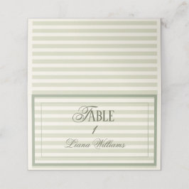 Tarjeta De Asiento Old Money Green Wedding