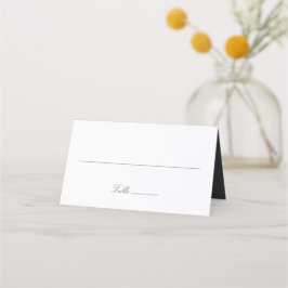Tarjeta De Asiento Olivia Elegant Simple Monograma Gris Boda