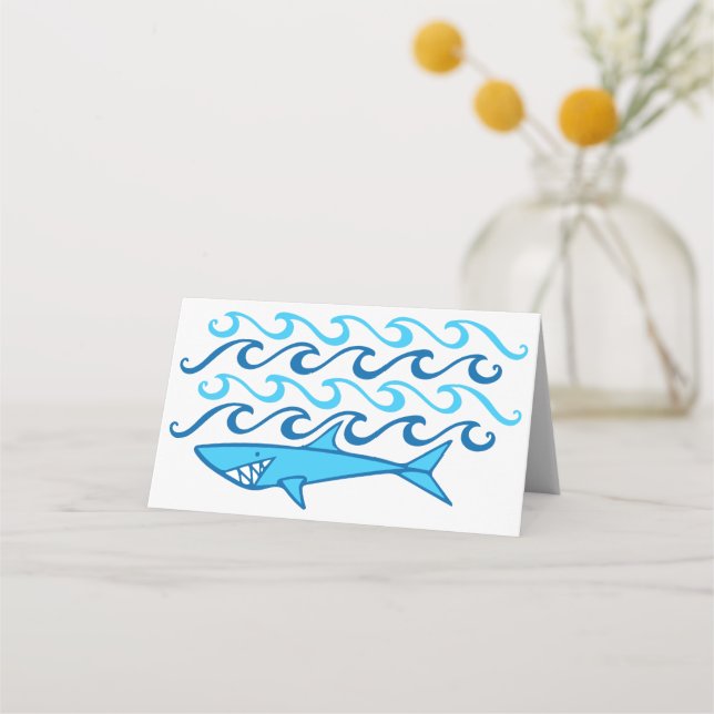 Tarjeta De Asiento Ondas de tiburón (Anverso)