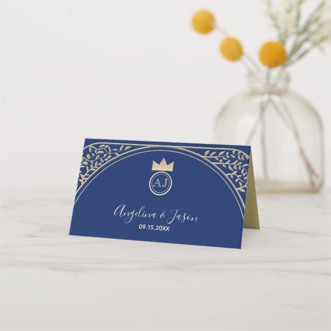 Tarjeta De Asiento Oro Art Déco (Reverso)