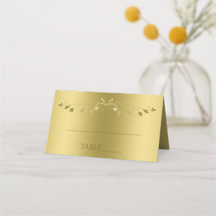 Tarjeta De Asiento Oro en Boda de gradiente elegante dorado