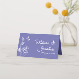 Tarjeta De Asiento Orquídeas elegantes flores de boda románticas senc