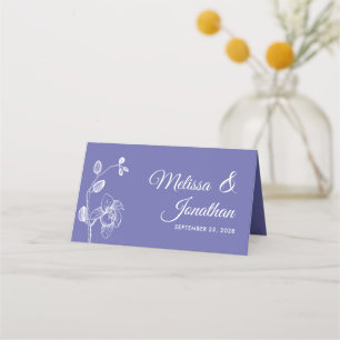 Tarjeta De Asiento Orquídeas elegantes flores de boda románticas senc