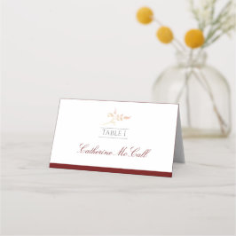 Tarjeta De Asiento Otoño Boda Swirl