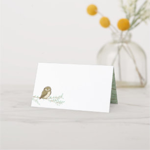 Tarjeta De Asiento Owl Woodland Animal Baby Shower