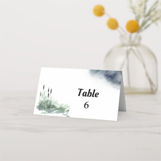Tarjeta De Asiento Paisaje del lago (Anverso)